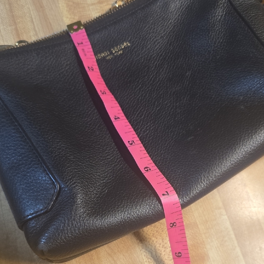 Henri Bendel Black Leather Crossbody Bag with Gold Chain - Picture 12 of 12